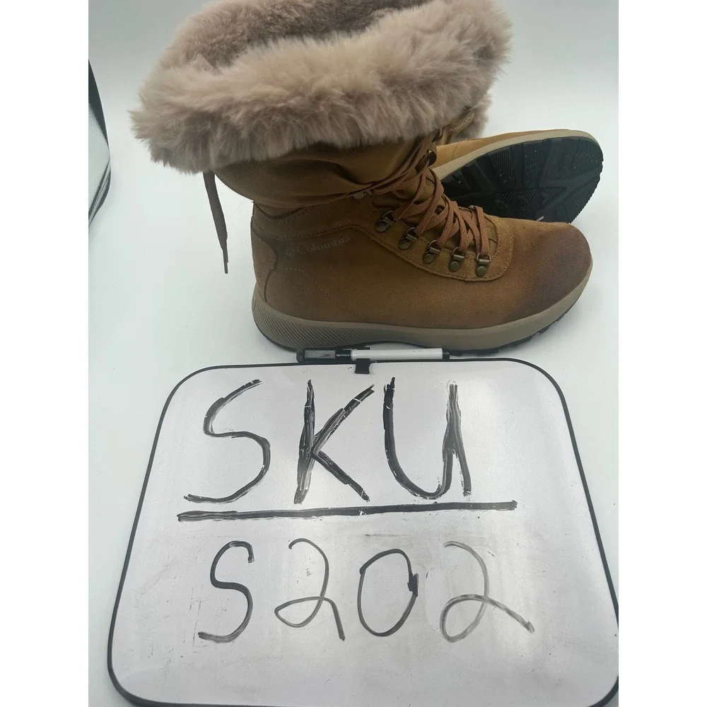 Columbia Paninaro Omni-Heat Tall Winter Boots Elk Brown Suede BL0150-286 Size 6